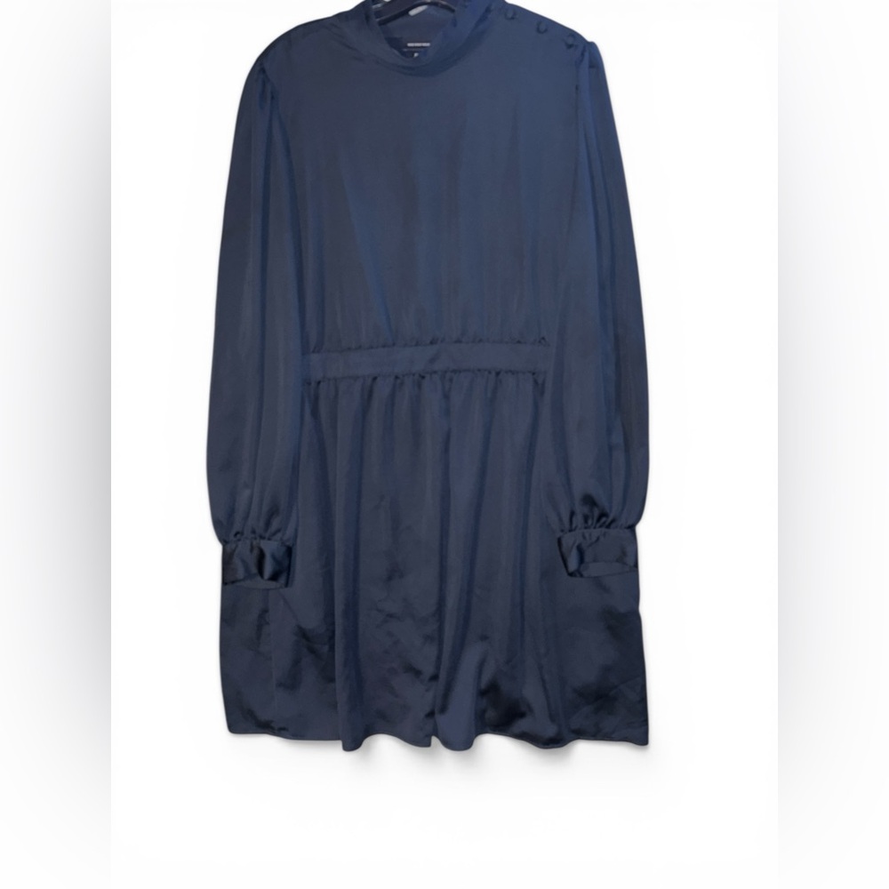 Who What Wear Navy Long-Sleeve Dress